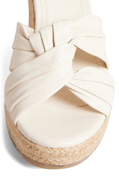 Shop Ted Baker Carda Knot Espadrille Platform Wedge Sandal In Light Beige