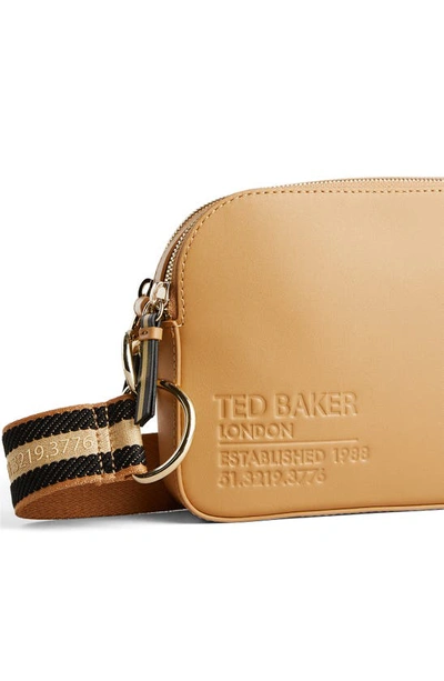 Shop Ted Baker Darcelo Leather Crossbody Bag In Camel
