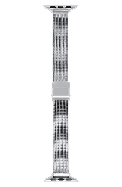 Shop The Posh Tech Blake Stainless Steel Apple Watch® Watchband In Silver