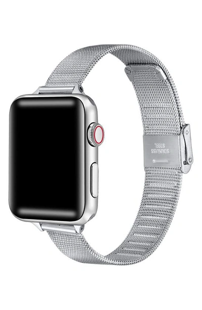 Shop The Posh Tech Blake Stainless Steel Apple Watch® Watchband In Silver
