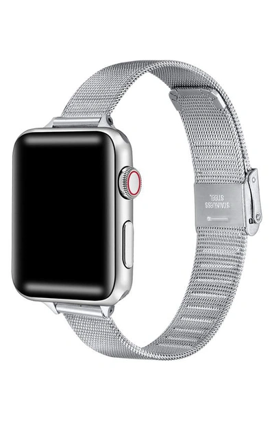 The Posh Tech Blake Stainless Steel Apple Watch® Watchband In Silver