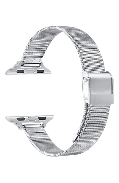 Shop The Posh Tech Blake Stainless Steel Apple Watch® Watchband In Silver