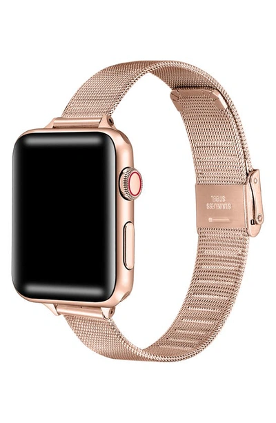 Shop The Posh Tech Blake Stainless Steel Apple Watch® Watchband In Rose Gold