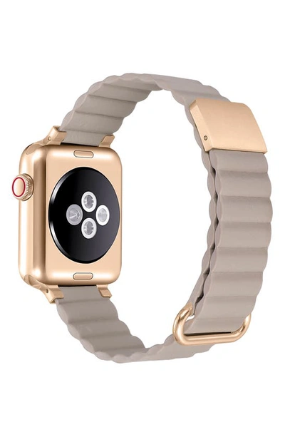 Shop The Posh Tech Dakota Leather Apple Watch® Watchband In Khaki