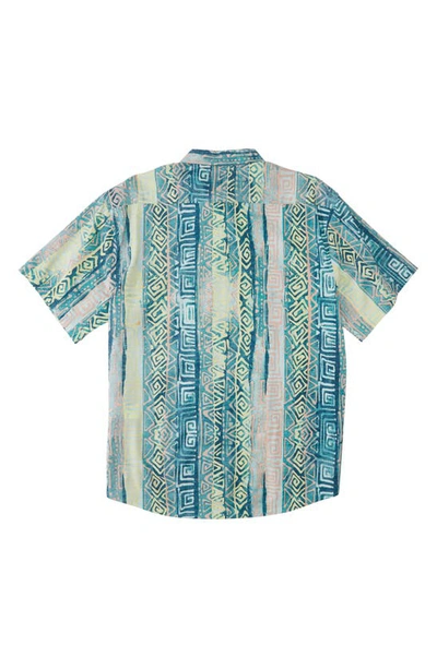 Shop Billabong Kids' Sundays Button-up Shirt In Aqua