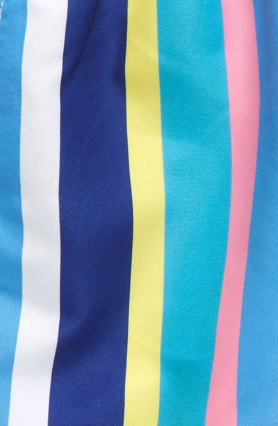 Shop Boardies Kids' Crush Stripe Swim Trunks In Blue Multi