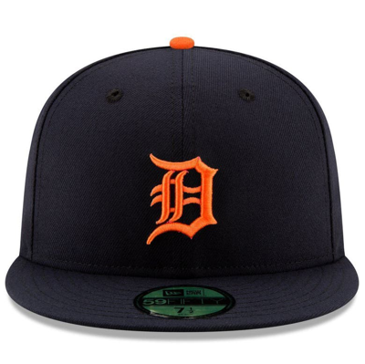 Men's Detroit Tigers New Era Navy Authentic Collection On-Field Road  59FIFTY Fitted Hat