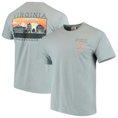 Shop Image One Gray Virginia Cavaliers Team Comfort Colors Campus Scenery T-shirt