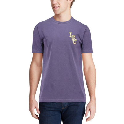 Shop Image One Purple Lsu Tigers Baseball Flag Comfort Colors T-shirt