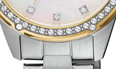 Citizen Two-tone Mother Of Pearl Dial Bracelet Watch, 30mm In Two Tone