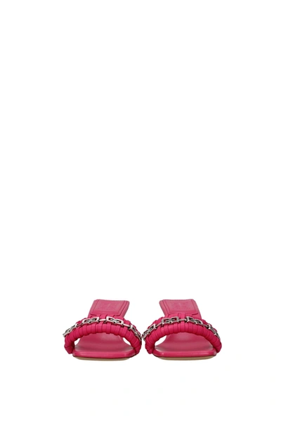 Shop Givenchy Sandals Kitten Leather Pink Neon Pink