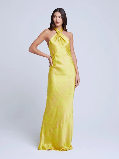 Shop L Agence Estee Dress In Lemon Tonic Multi Python Snake