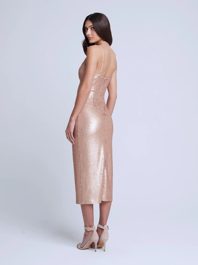 Shop L Agence Femme Sequin Dress In Cappuccino
