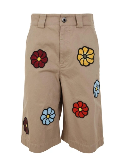 Shop Moncler Shorts In Brown