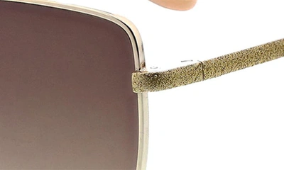 Shop Bcbg 60mm Metal Browline Cat Eye Sunglasses In Light Gold