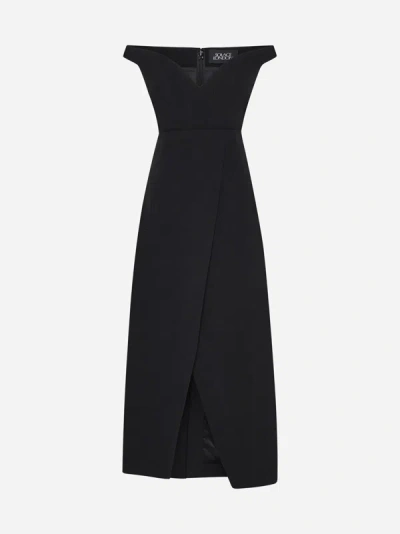 Shop Solace London Karter Midi Dress In Black