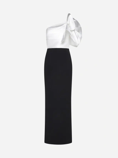 Shop Solace London Iyana One Shoulder Maxi Dress In Cream,black