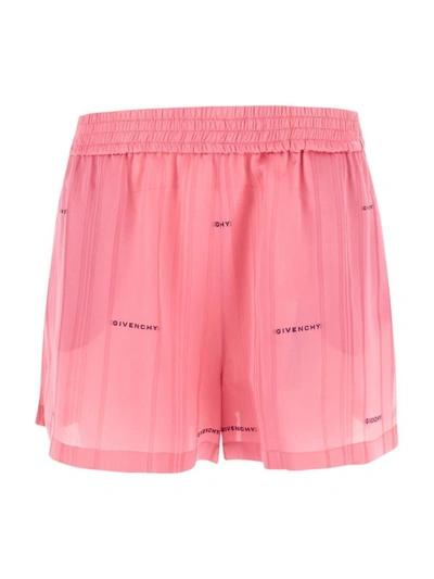 Shop Givenchy Logo Shorts In Rosa