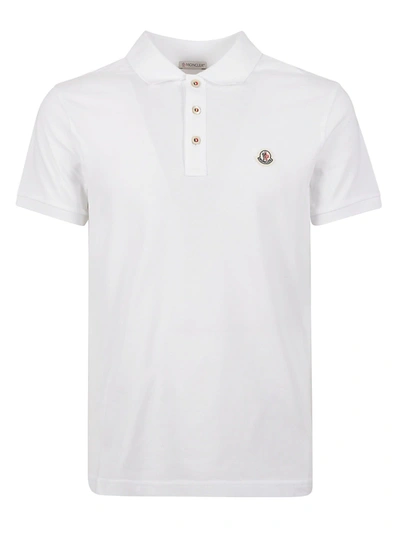 Shop Moncler Logo Patch Polo Shirt In 001