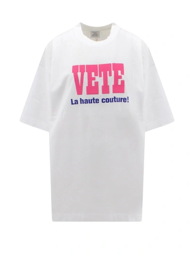 Shop Vetements T-shirt In White/pink