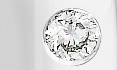 Shop Roberto Coin Tiny Treasures Diamond Huggie Hoop Earrings In White Gold/diamond