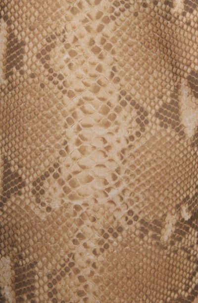 Shop Stella Mccartney Python Print Sheer Silk Blouse In Brown Multicolor
