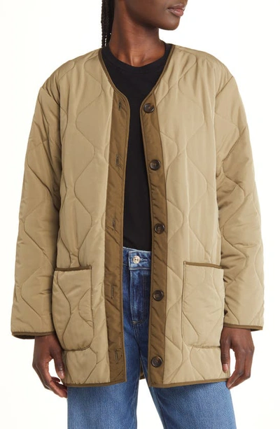 Shop Rails Elin Oversize Quilted Jacket In Sage