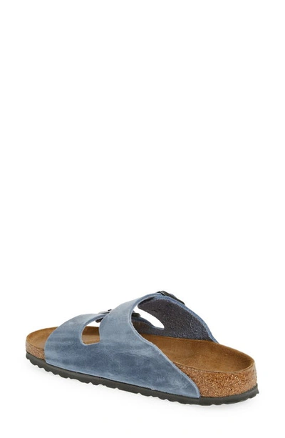 Shop Birkenstock Arizona Slide Sandal In Dust Blue