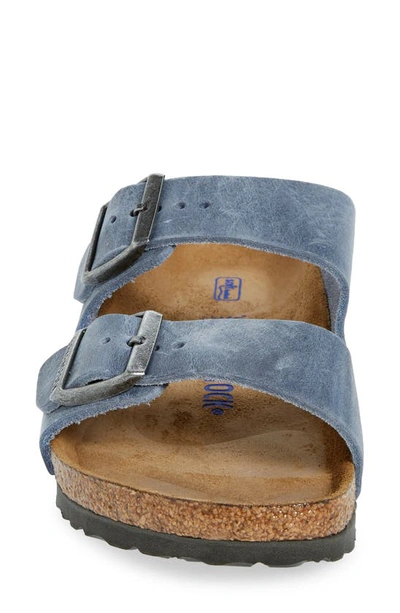 Shop Birkenstock Arizona Slide Sandal In Dust Blue