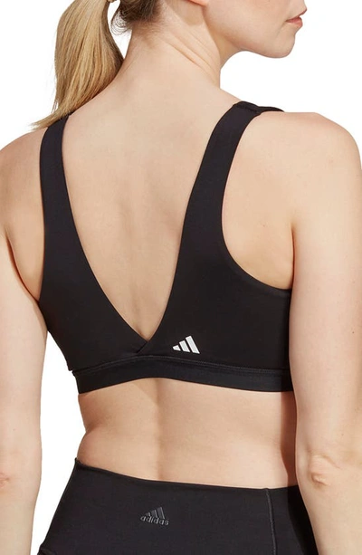 Shop Adidas Originals Yoga Light Support Nursing Sports Bra In Black