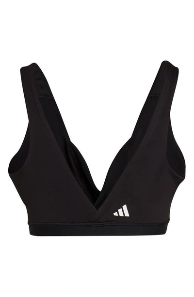 Shop Adidas Originals Yoga Light Support Nursing Sports Bra In Black