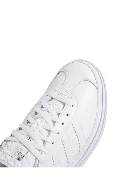 Shop Adidas Originals Gazelle Bold Platform Sneaker In White/ White/ White