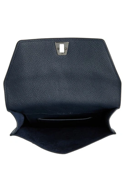 Shop Akris Small Anouk Leather Crossbody Bag In 078 Denim
