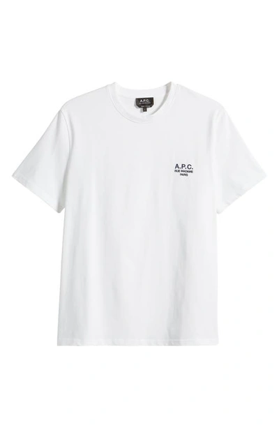 Shop Apc Raymond Cotton Crewneck T-shirt In Blanc