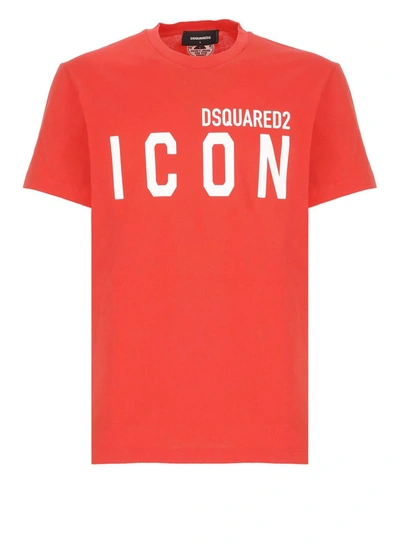Shop Dsquared2 Icon T-shirt In Orange