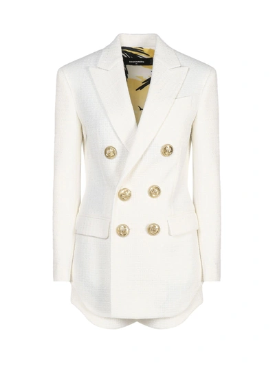 Shop Dsquared2 Tweed Suit In White