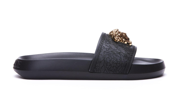 Versace Black Medusa Biggie Slides