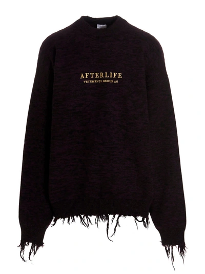 Shop Vetements Afterlife Sweater In Purple