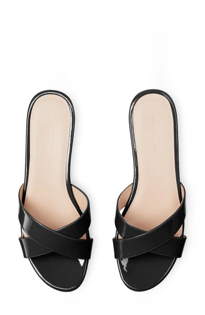 Stuart Weitzman Avenue 65 Flatform Wedge Slide Sandal In Black