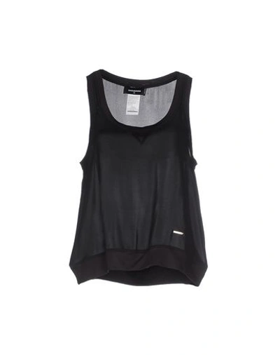 Dsquared2 Silk Top In Black