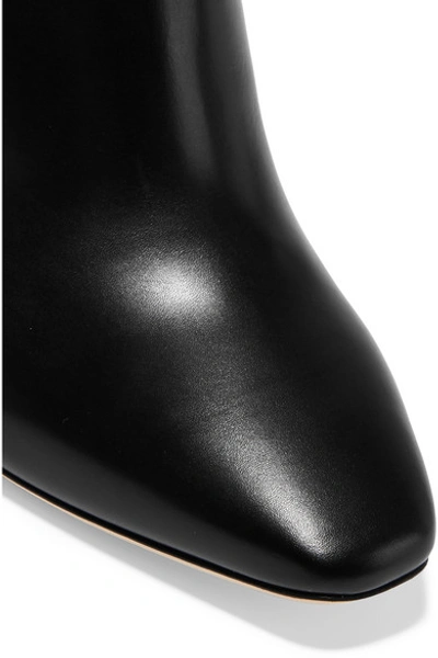 Jimmy Choo Melrose 95 Black Nappa Leather Ankle Boots | ModeSens