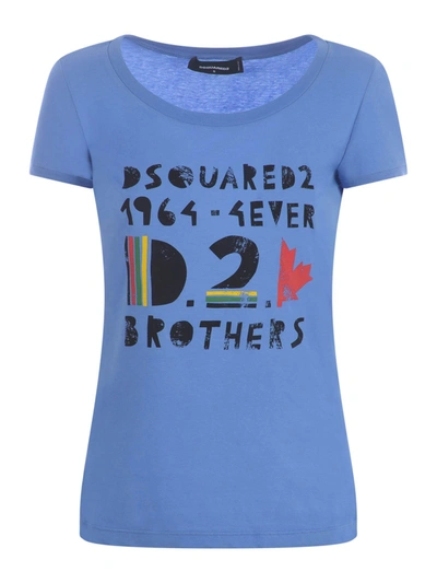 Shop Dsquared2 T-shirt  In Cotton In Carta Da Zucchero