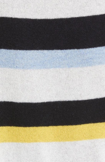 Lafayette 148 Stripe Cashmere Sweater In Navy Multi