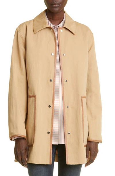 Lafayette 148 Cotton & Linen Coat In Semolina