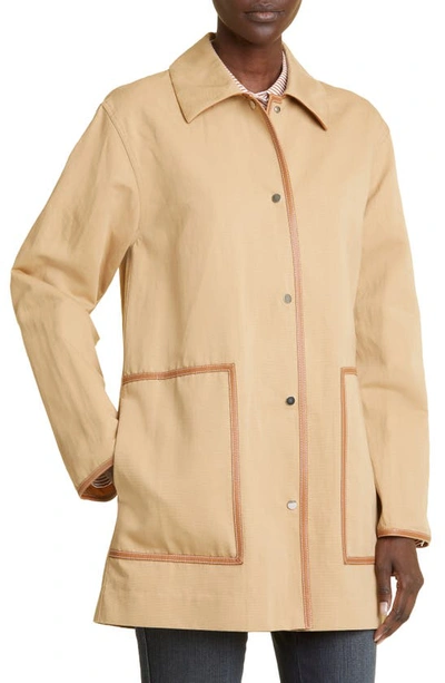 Lafayette 148 Cotton & Linen Coat In Semolina