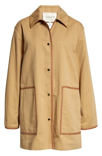 Lafayette 148 Cotton & Linen Coat In Semolina