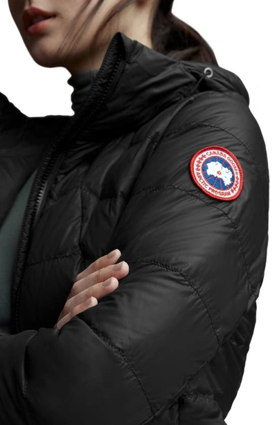 Shop Canada Goose Abbott Packable Hooded 750 Fill Power Down Jacket In Black - Noir