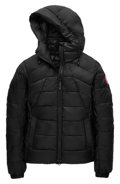Shop Canada Goose Abbott Packable Hooded 750 Fill Power Down Jacket In Black - Noir