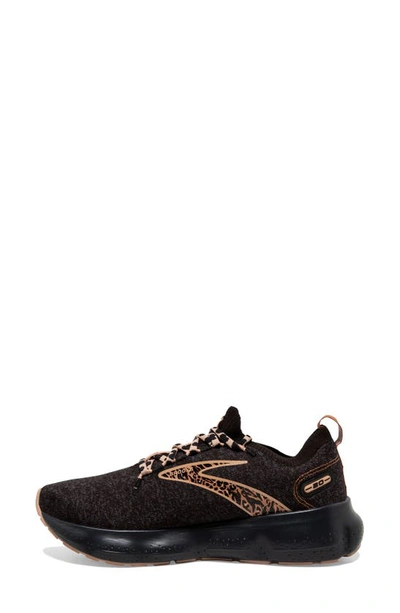 Brooks Glycerin Stealthfit 20 Running Shoe In Black/ Ebony/ Maple