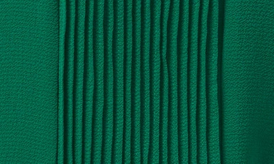 Shop Cece Pleat Front Top In Green